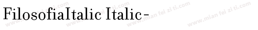 FilosofiaItalic Italic字体转换